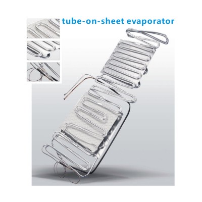 Durable Tube On Sheet Evaporator Aluinum Tube Evaporator for Refrigerator